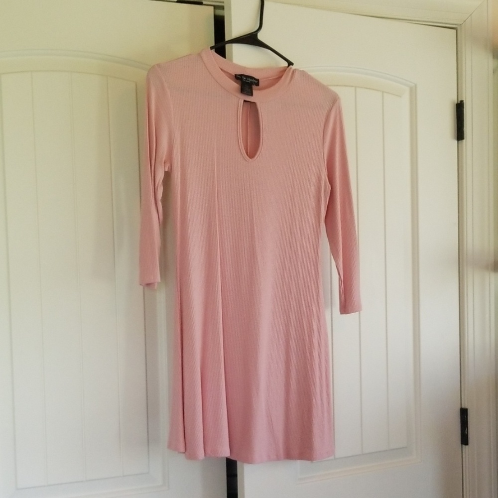 Ribbed Pink Dress